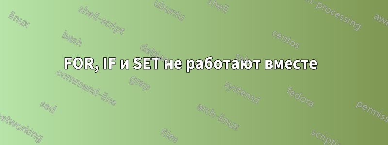 FOR, IF и SET не работают вместе 