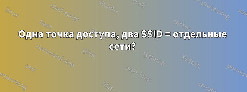 Одна точка доступа, два SSID = отдельные сети?