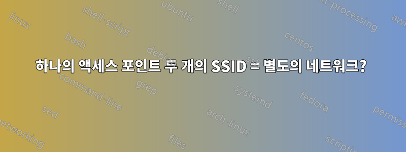 하나의 액세스 포인트 두 개의 SSID = 별도의 네트워크?