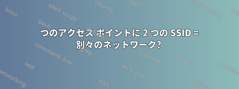 1 つのアクセス ポイントに 2 つの SSID = 別々のネットワーク?