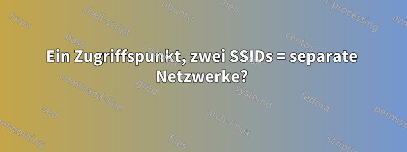 Ein Zugriffspunkt, zwei SSIDs = separate Netzwerke?