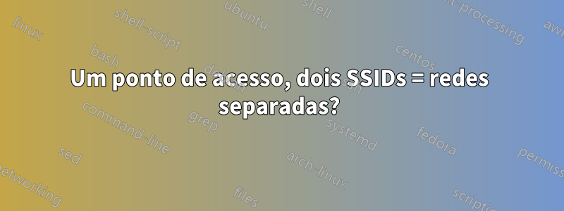 Um ponto de acesso, dois SSIDs = redes separadas?