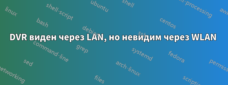 DVR виден через LAN, но невидим через WLAN