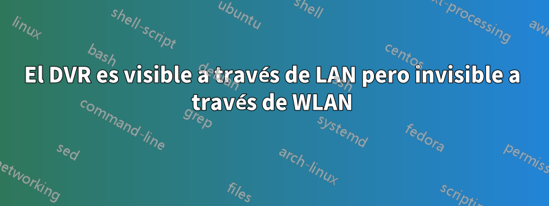 El DVR es visible a través de LAN pero invisible a través de WLAN