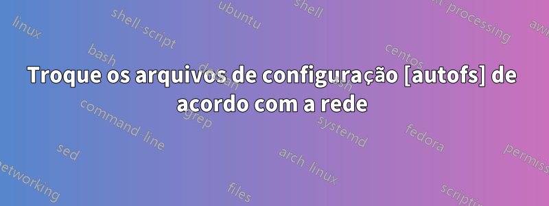 Troque os arquivos de configuração [autofs] de acordo com a rede