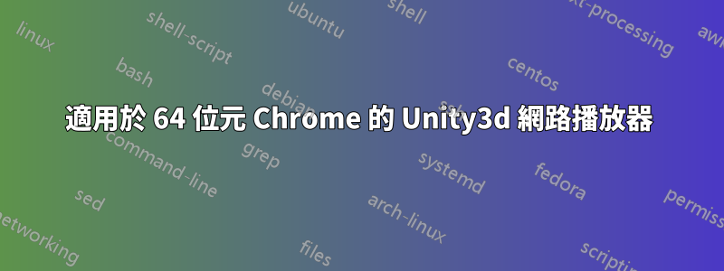 適用於 64 位元 Chrome 的 Unity3d 網路播放器