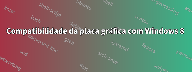 Compatibilidade da placa gráfica com Windows 8