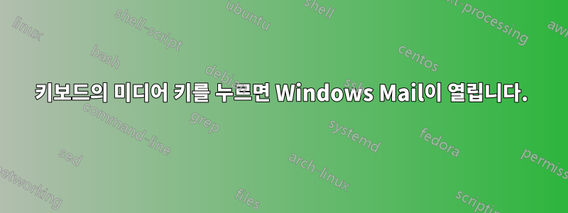 키보드의 미디어 키를 누르면 Windows Mail이 열립니다.