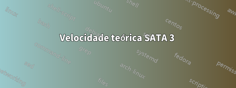 Velocidade teórica SATA 3