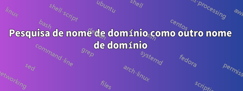 Pesquisa de nome de domínio como outro nome de domínio