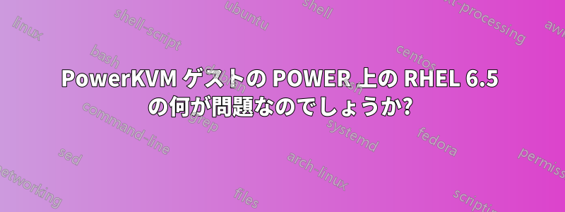 PowerKVM ゲストの POWER 上の RHEL 6.5 の何が問題なのでしょうか?