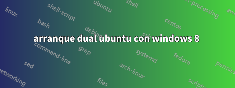 arranque dual ubuntu con windows 8