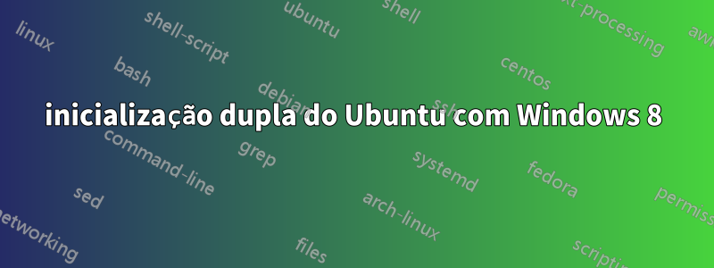 inicialização dupla do Ubuntu com Windows 8