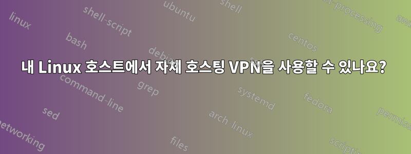 내 Linux 호스트에서 자체 호스팅 VPN을 사용할 수 있나요?