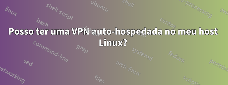 Posso ter uma VPN auto-hospedada no meu host Linux?