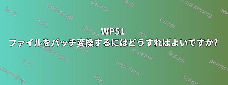 WP51 ファイルをバッチ変換するにはどうすればよいですか?