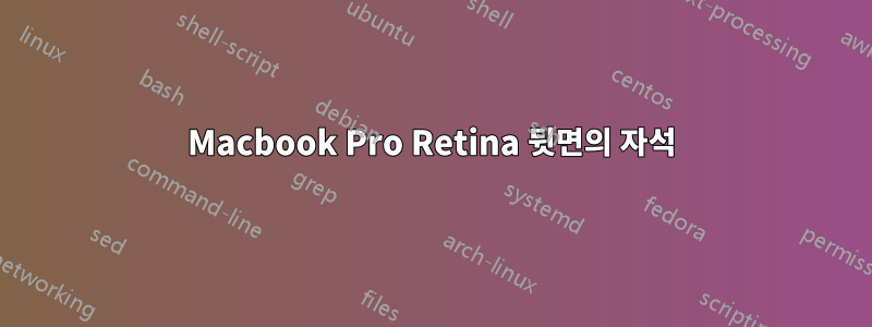 Macbook Pro Retina 뒷면의 자석