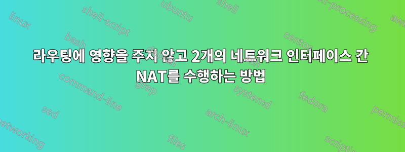 라우팅에 영향을 주지 않고 2개의 네트워크 인터페이스 간 NAT를 수행하는 방법