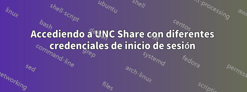 Accediendo a UNC Share con diferentes credenciales de inicio de sesión