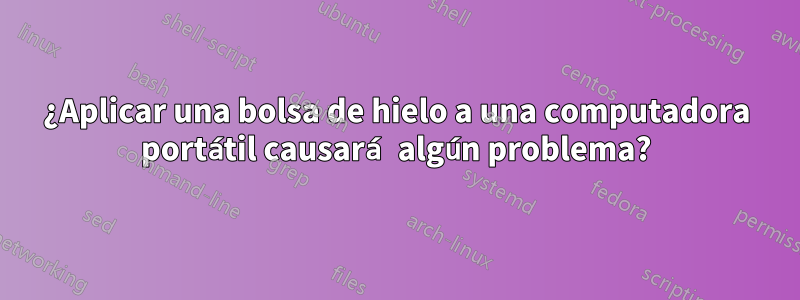 ¿Aplicar una bolsa de hielo a una computadora portátil causará algún problema?