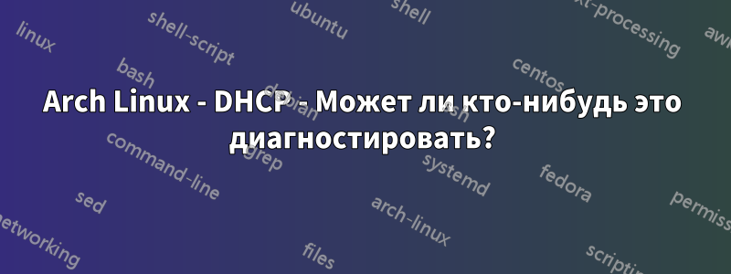 Arch Linux - DHCP - Может ли кто-нибудь это диагностировать?