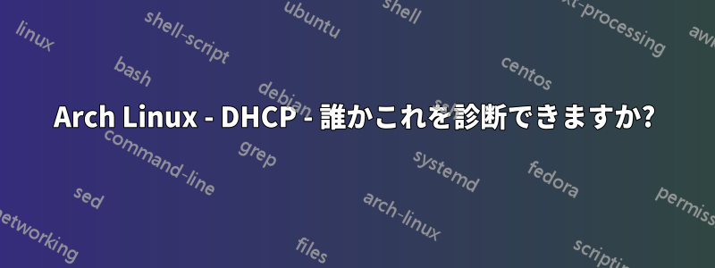 Arch Linux - DHCP - 誰かこれを診断できますか?