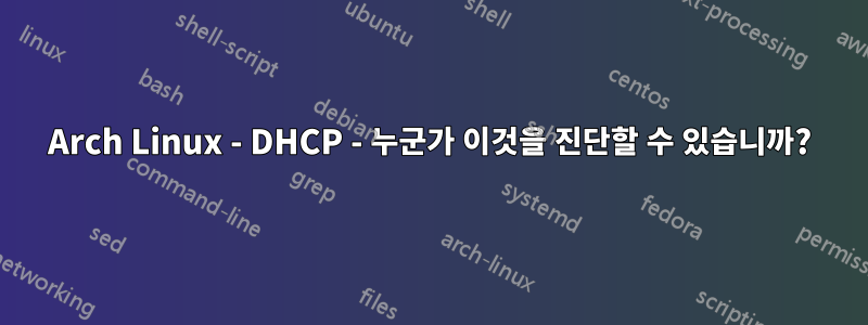 Arch Linux - DHCP - 누군가 이것을 진단할 수 있습니까?