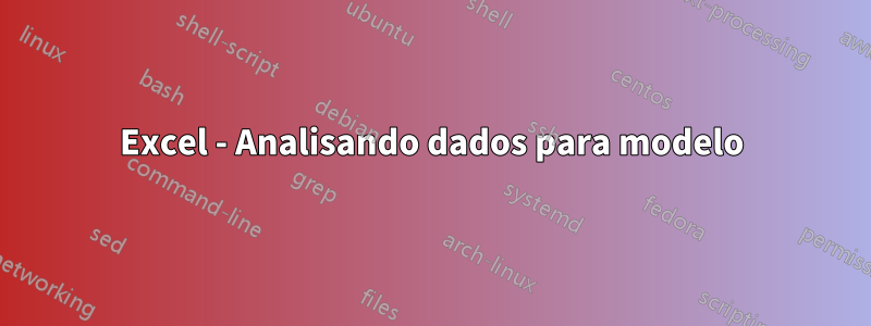 Excel - Analisando dados para modelo