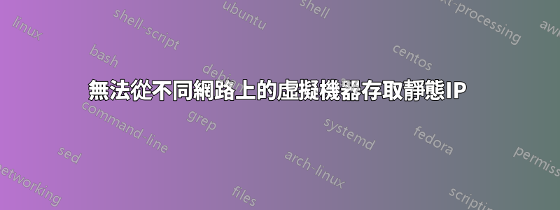 無法從不同網路上的虛擬機器存取靜態IP