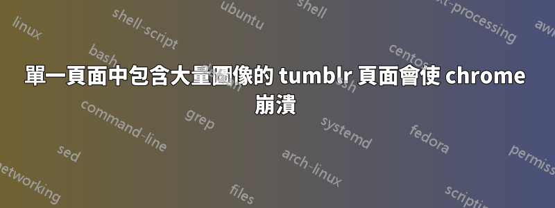 單一頁面中包含大量圖像的 tumblr 頁面會使 chrome 崩潰