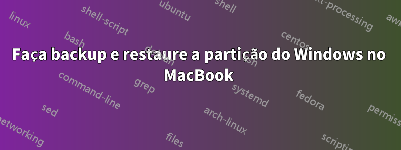Faça backup e restaure a partição do Windows no MacBook