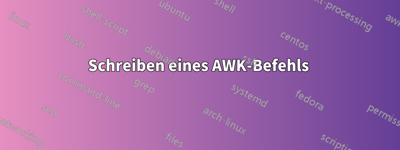 Schreiben eines AWK-Befehls