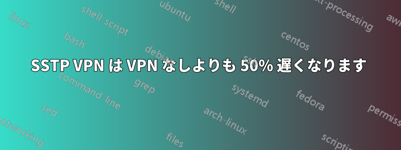 SSTP VPN は VPN なしよりも 50% 遅くなります