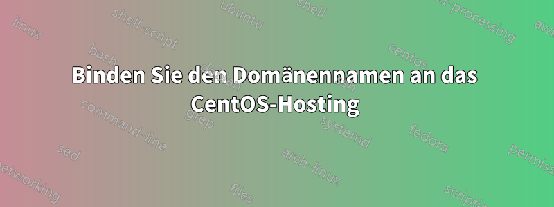 Binden Sie den Domänennamen an das CentOS-Hosting