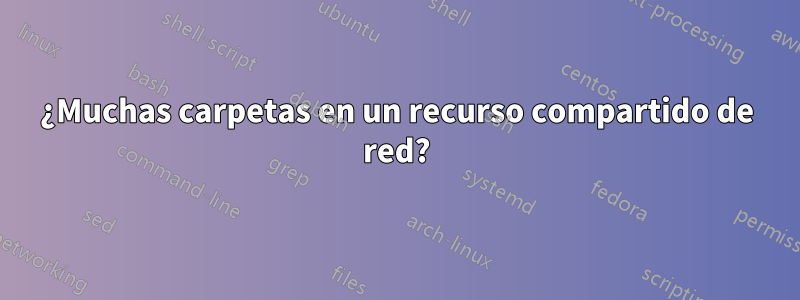¿Muchas carpetas en un recurso compartido de red?