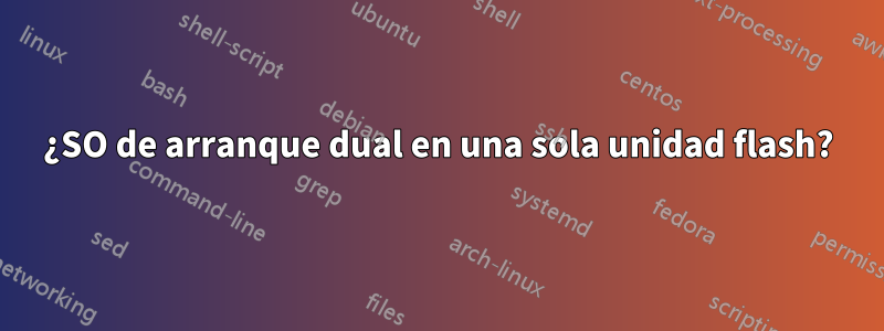 ¿SO de arranque dual en una sola unidad flash?