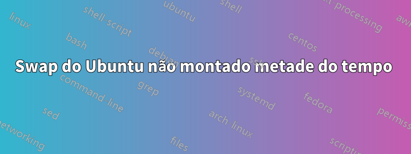 Swap do Ubuntu não montado metade do tempo