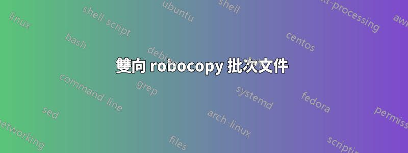 雙向 robocopy 批次文件