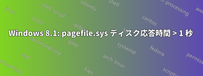 Windows 8.1: pagefile.sys ディスク応答時間 > 1 秒