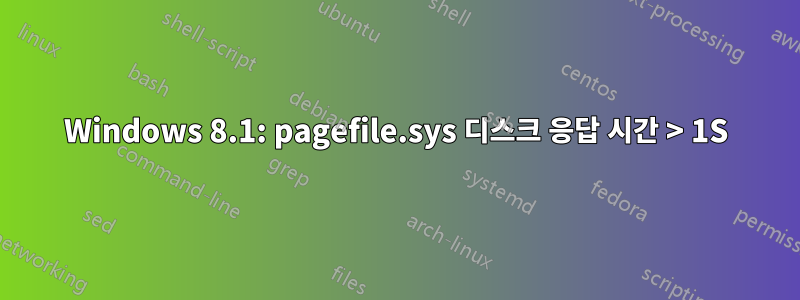Windows 8.1: pagefile.sys 디스크 응답 시간 > 1S