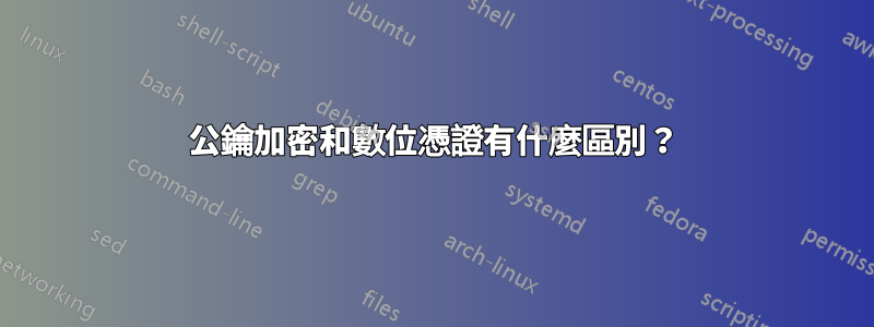 公鑰加密和數位憑證有什麼區別？