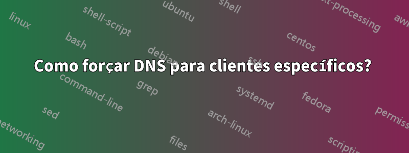 Como forçar DNS para clientes específicos?