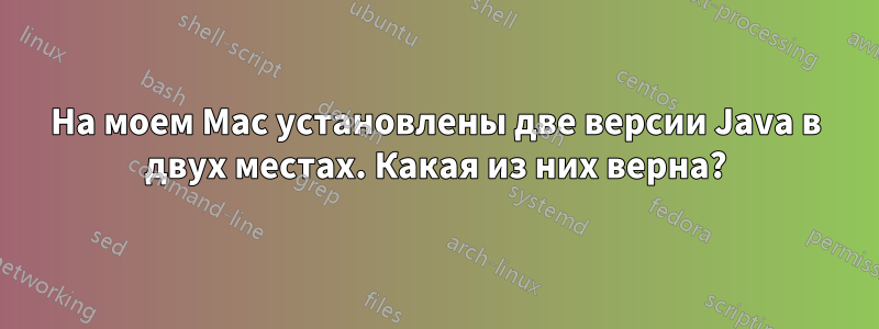 На моем Mac установлены две версии Java в двух местах. Какая из них верна?
