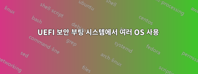 UEFI 보안 부팅 시스템에서 여러 OS 사용