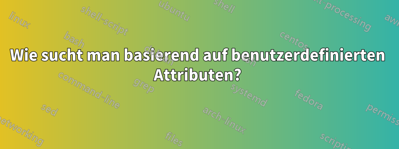 Wie sucht man basierend auf benutzerdefinierten Attributen?