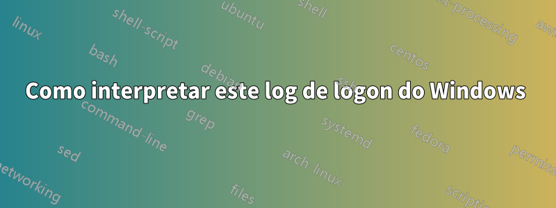 Como interpretar este log de logon do Windows