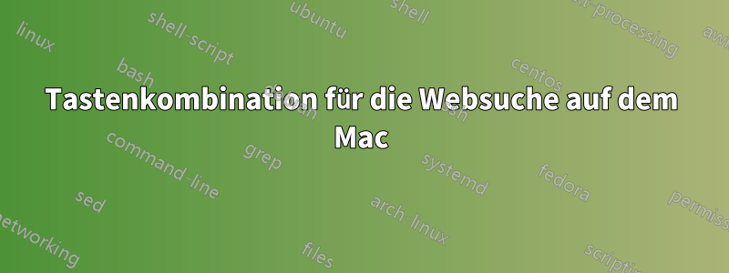 Tastenkombination für die Websuche auf dem Mac