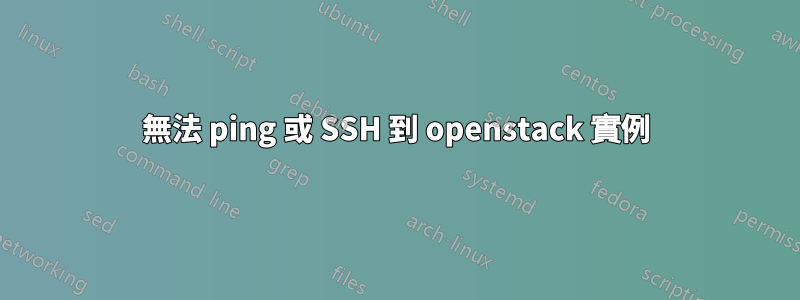 無法 ping 或 SSH 到 openstack 實例