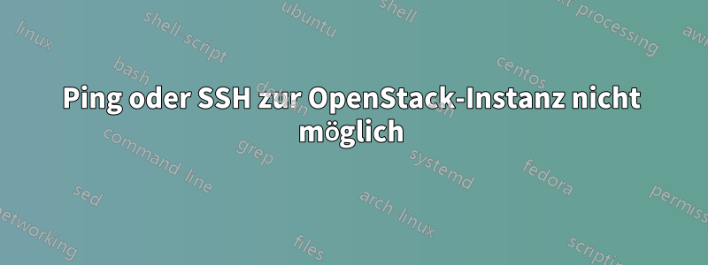 Ping oder SSH zur OpenStack-Instanz nicht möglich
