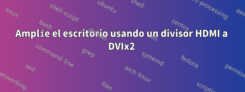 Amplíe el escritorio usando un divisor HDMI a DVIx2